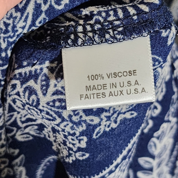 Misa Navy Blue Patterned Women's Top - Picture 6 of 7